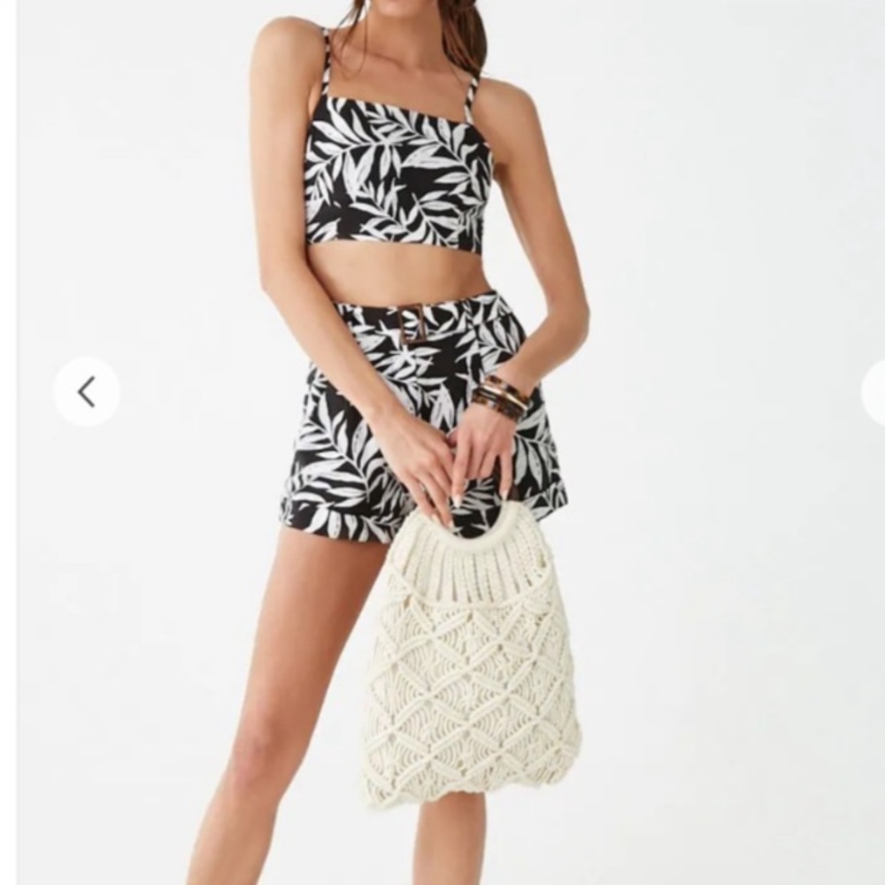 Forever 21/ Tropical crop top and short …